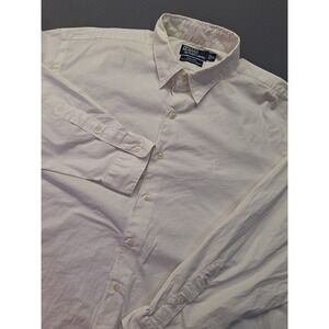 Polo Ralph Lauren Men's White Marlowe XL Shirt Preppy Casual Office County Club